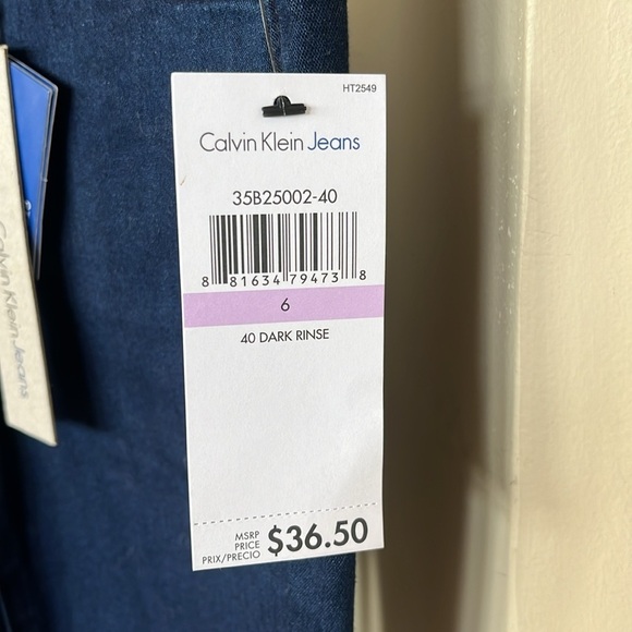 Brand New Calvin Klein Jeans Ultimate Skinny Dark Rinse Soft Stretch Adjustable - Picture 7 of 16